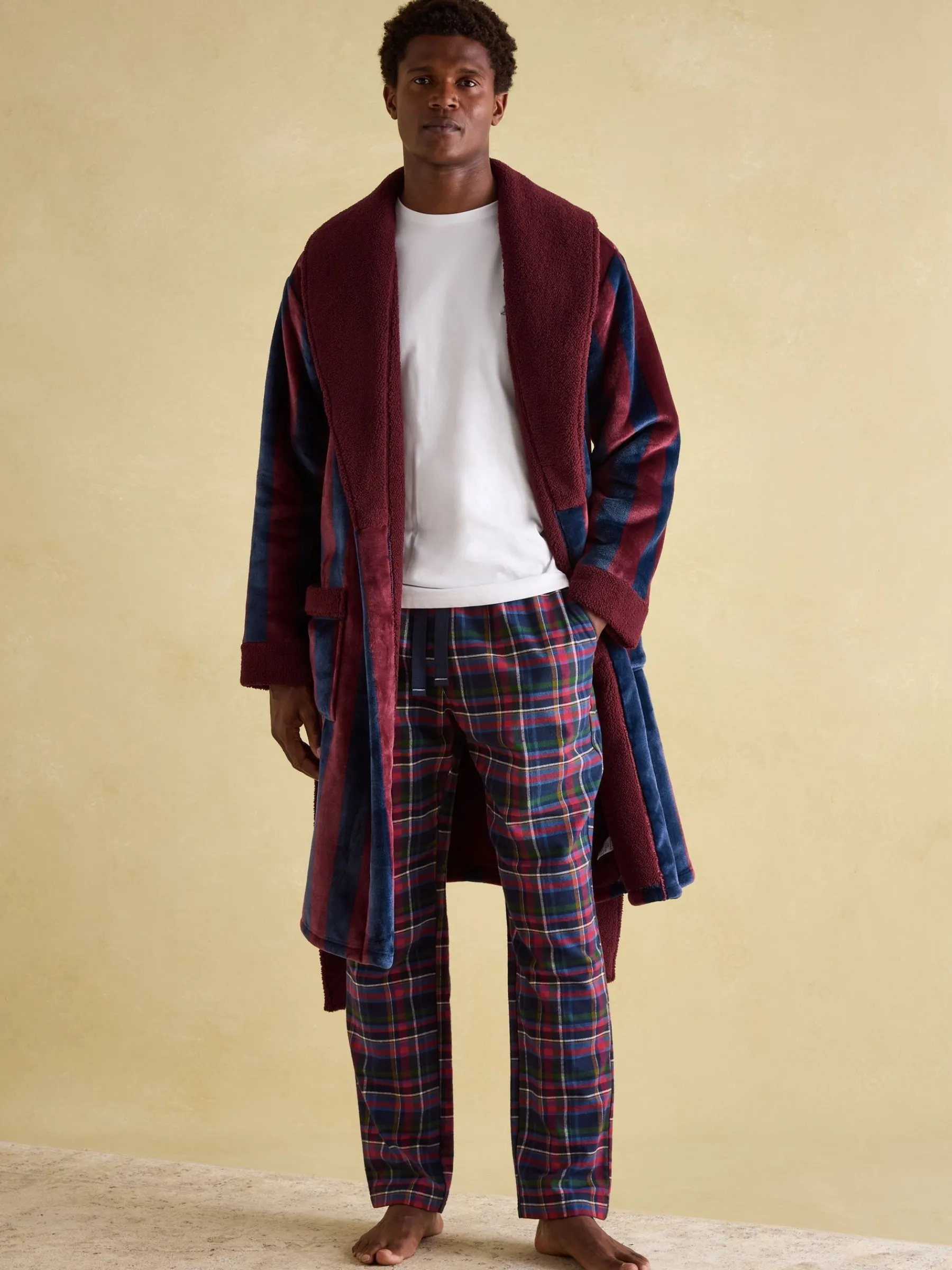 Montague Fleece Lined Dressing Gown<Joules