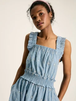 Nadia Broderie Sun Dress<Joules