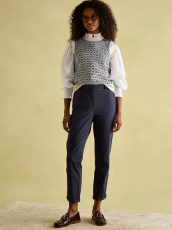 Navy Blue Slim Fit Chino Trousers<Joules Outlet