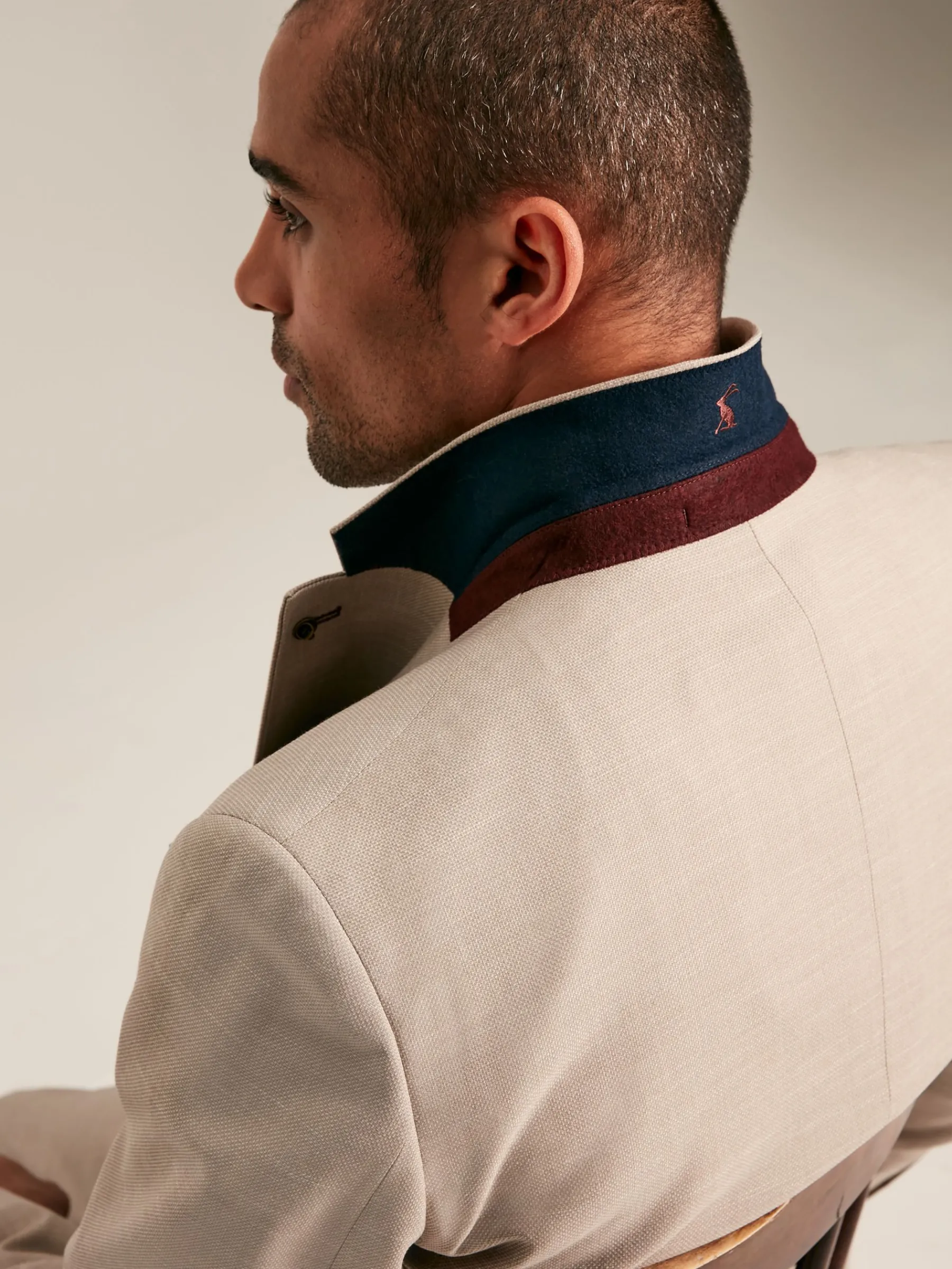 Slim Textured Suit Jacket<Joules