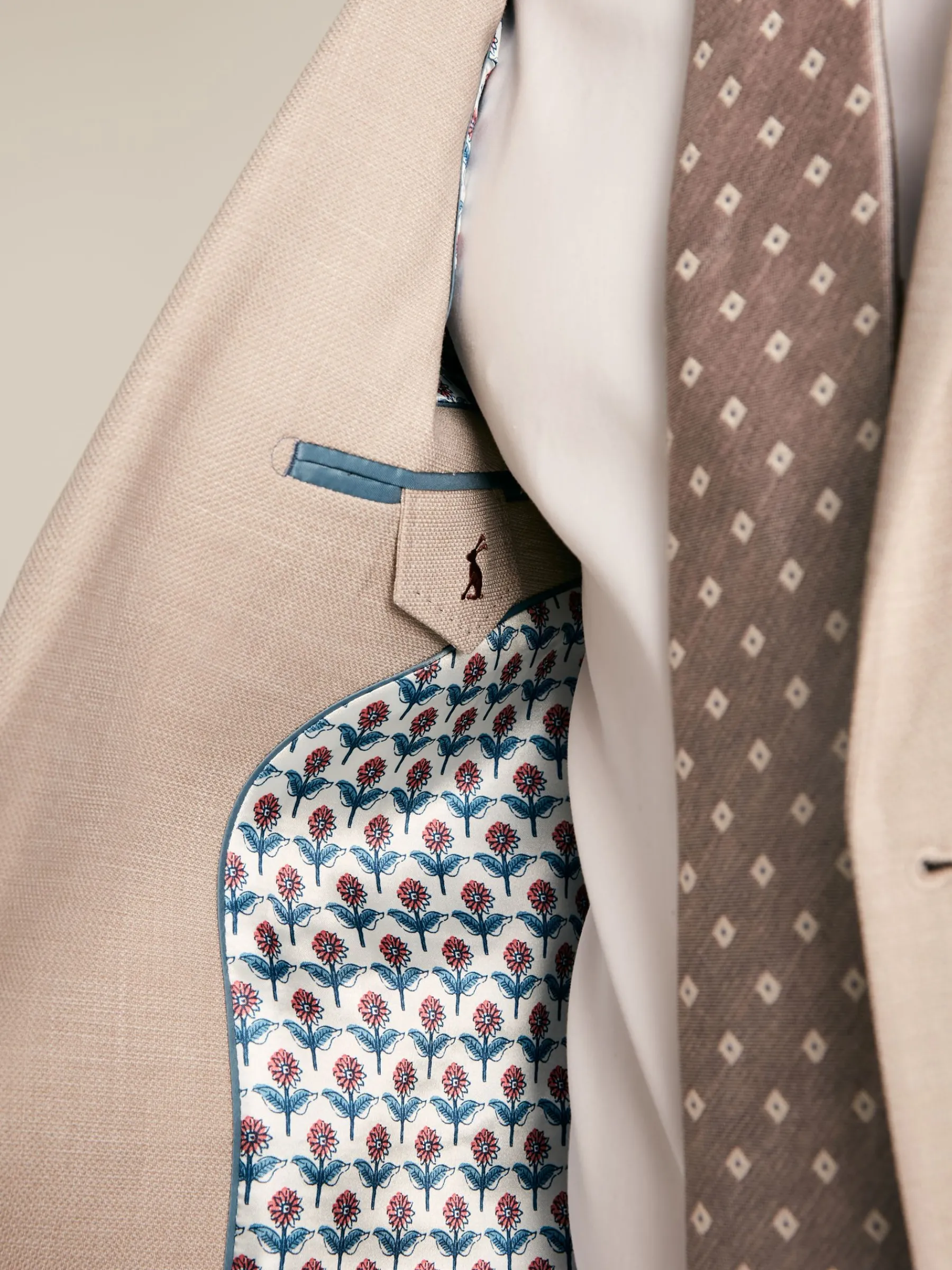 Slim Textured Suit Jacket<Joules