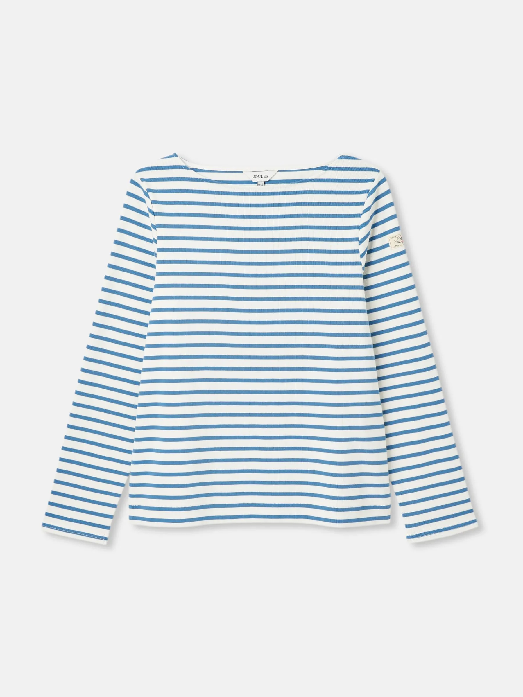 New Harbour Cream & Blue Striped Boat Neck Breton Top<Joules Outlet