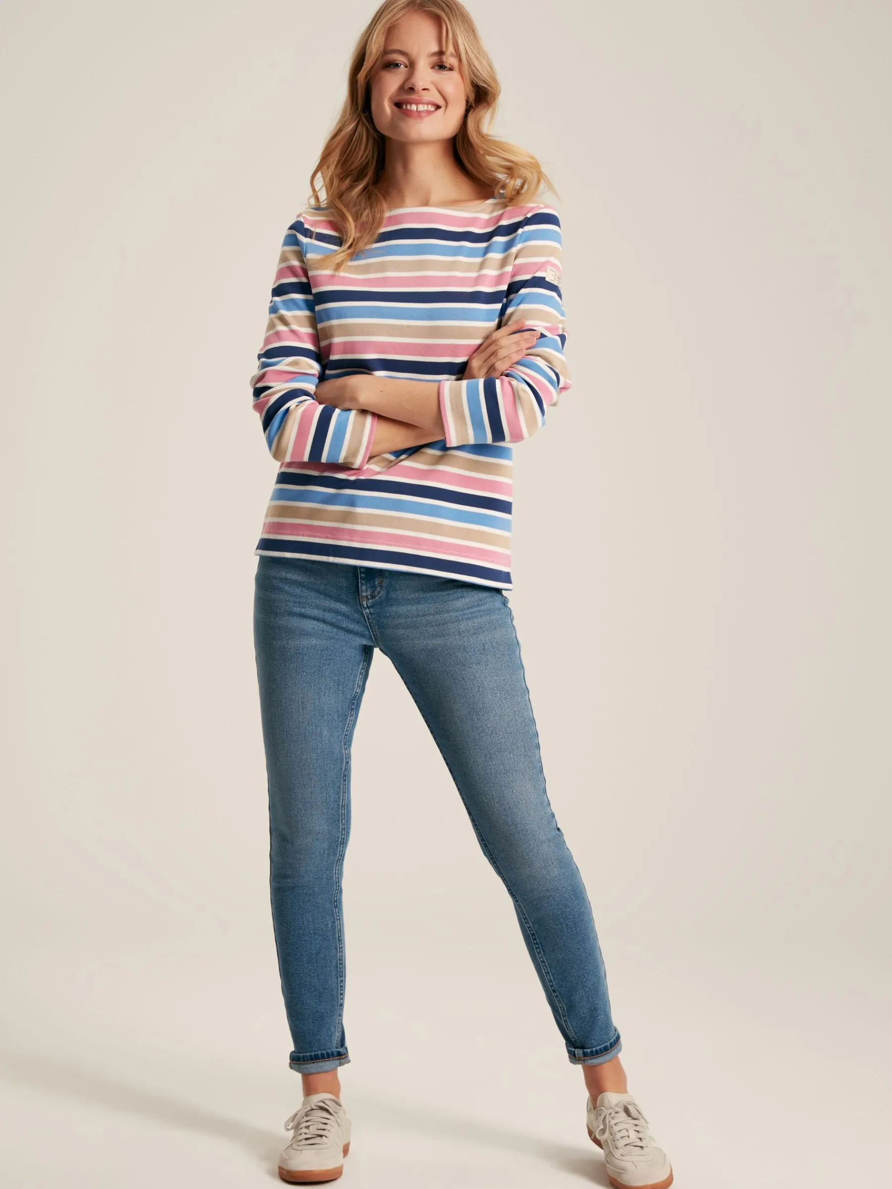 New Harbour Multi Striped Boat Neck Breton Top<Joules Discount