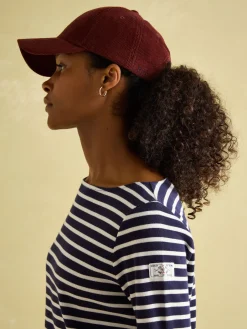 New Harbour Navy & White Striped Boat Neck Breton Top<Joules Online