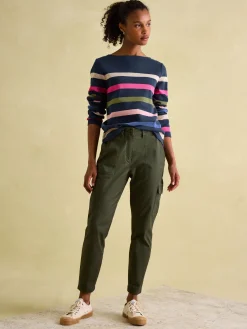 New Harbour Navy multi Boat Neck Breton Top<Joules Clearance