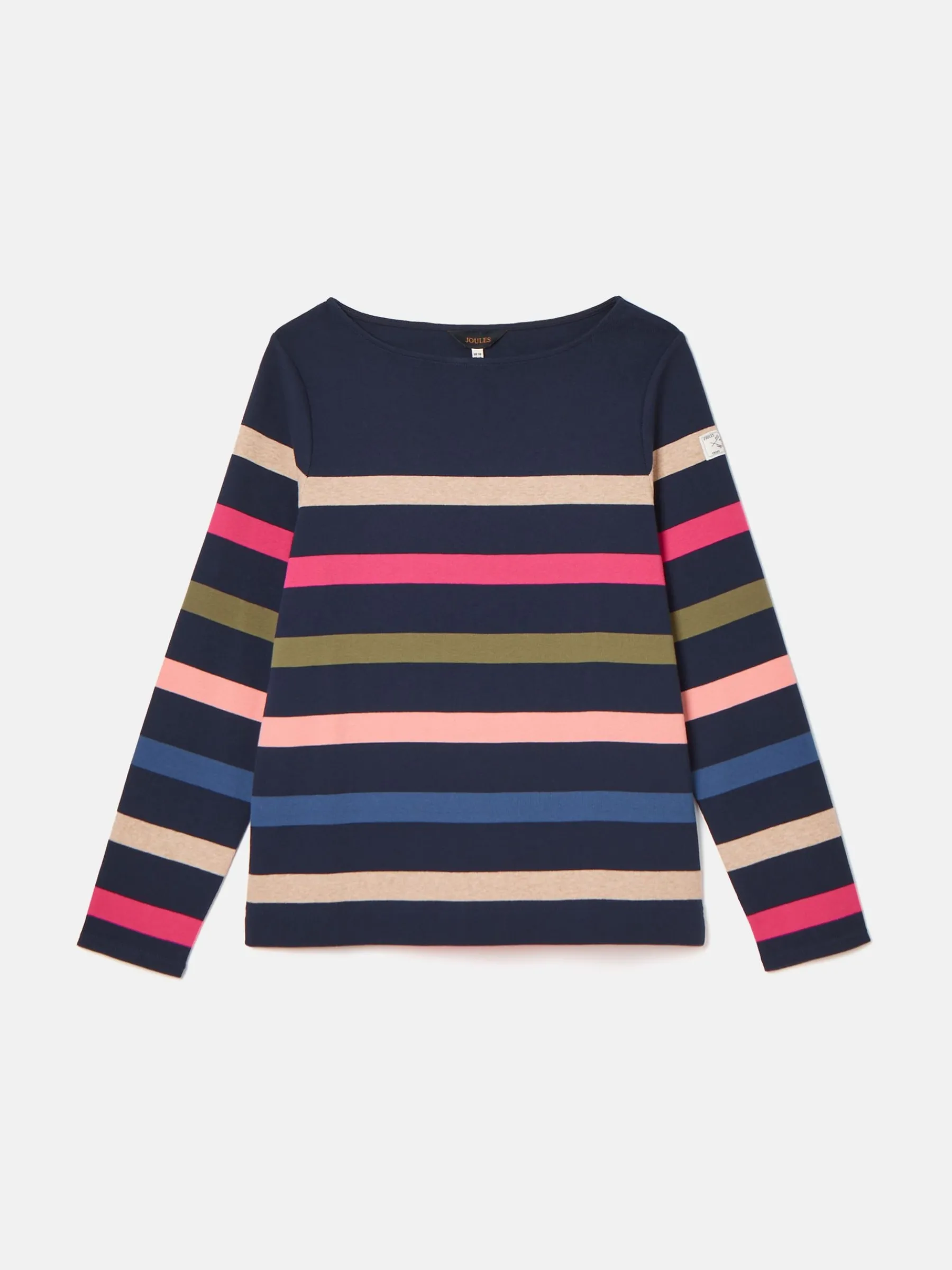 New Harbour Navy multi Boat Neck Breton Top<Joules Clearance