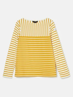 New Harbour Yellow/ Cream Boat Neck Breton Top<Joules Best