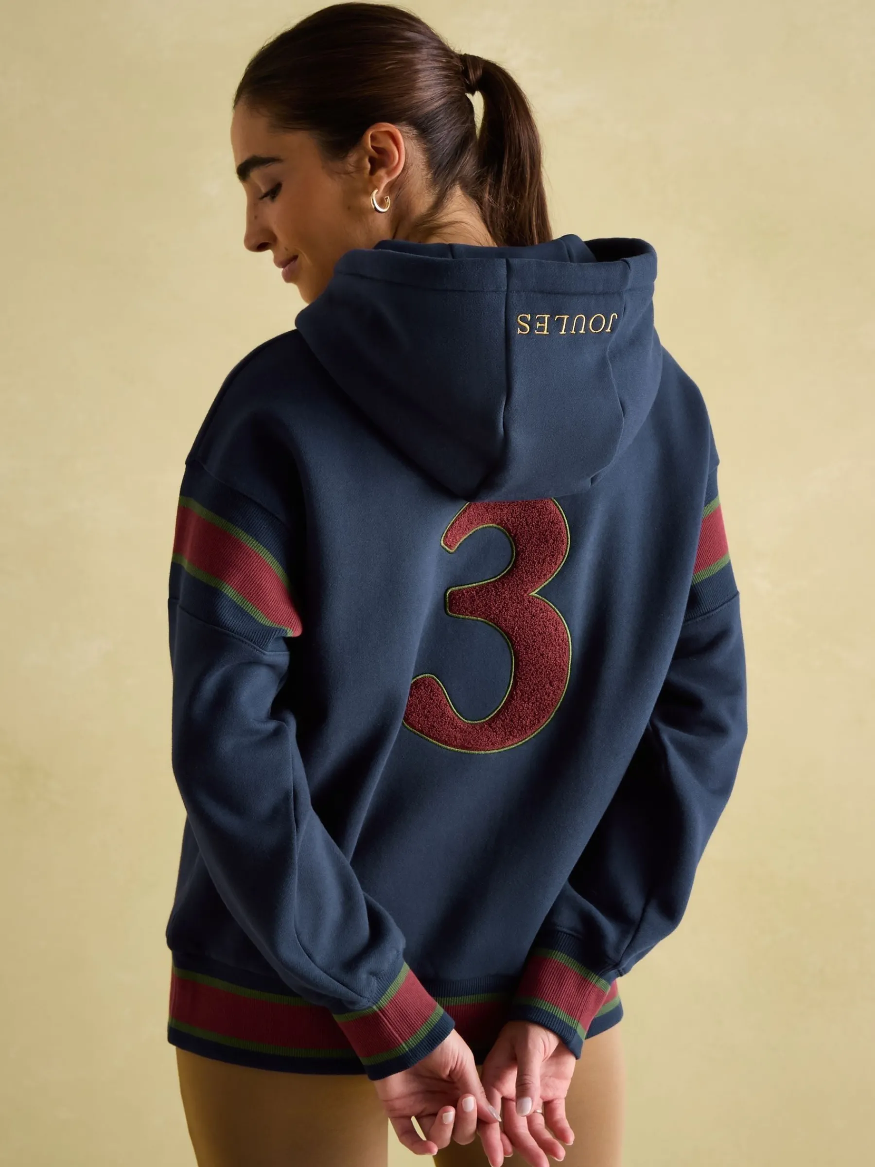Newham Navy blue Embellished Hoodie<Joules New