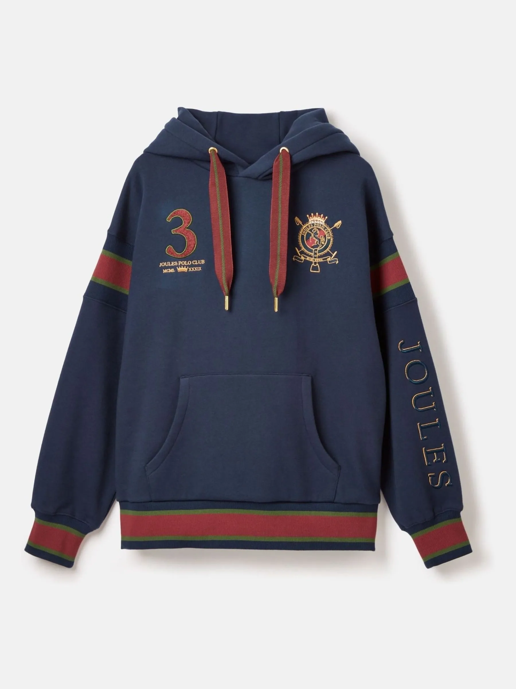 Newham Navy blue Embellished Hoodie<Joules New