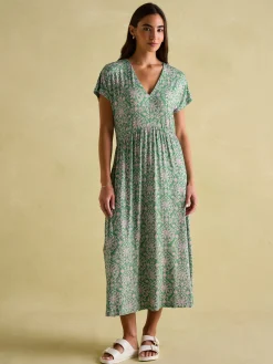 Nia Jersey V-Neck Beach Dress<Joules
