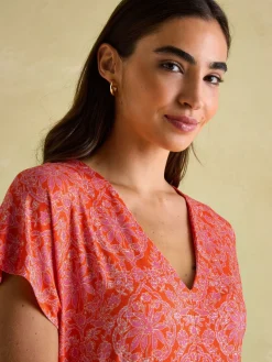 Nia Jersey V-Neck Beach Dress<Joules New