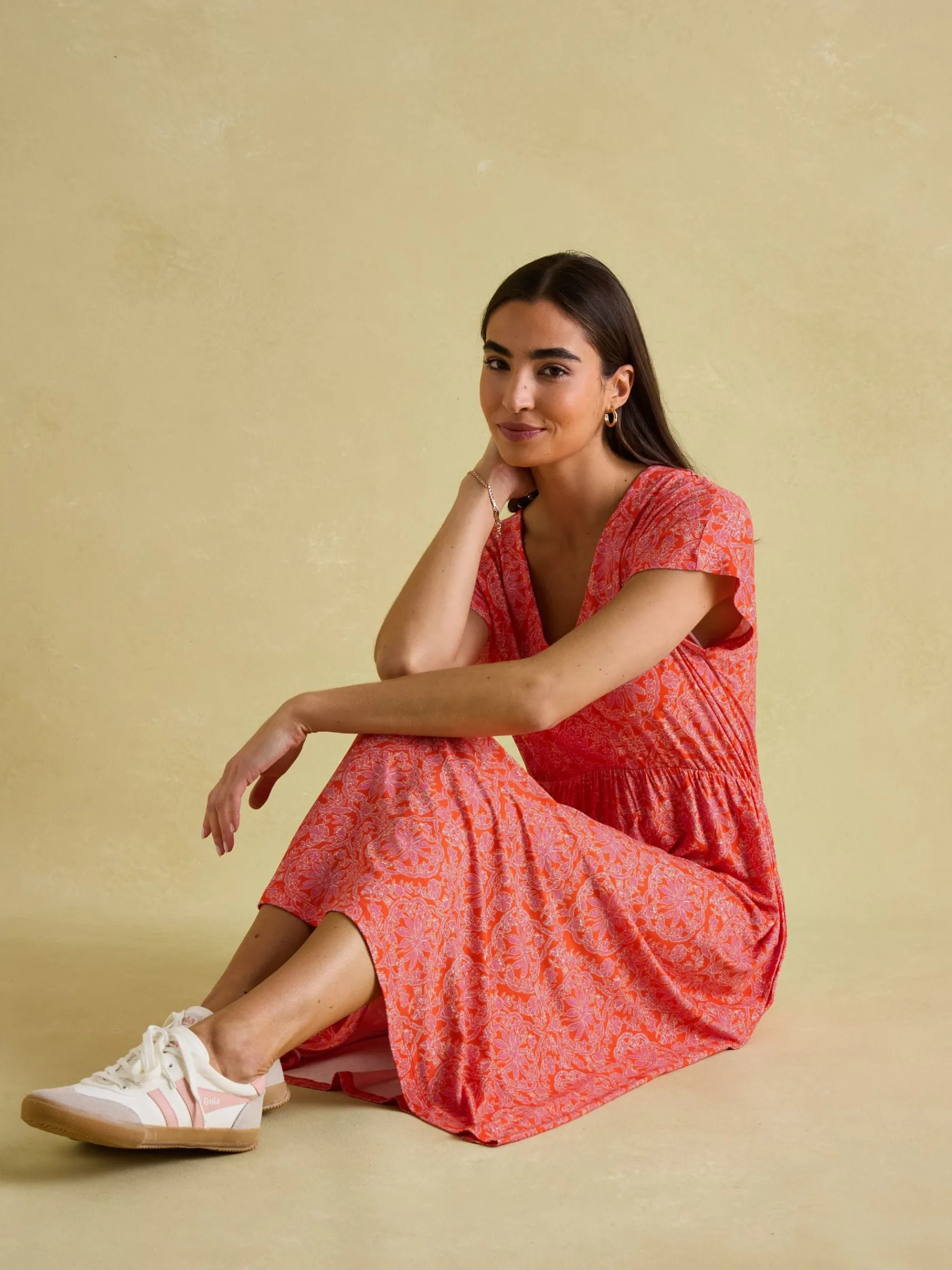 Nia Jersey V-Neck Beach Dress<Joules New
