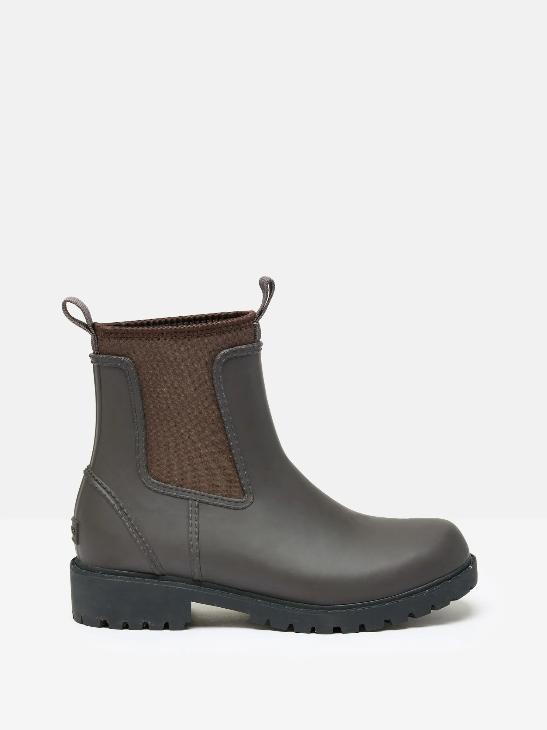 Oakfield Chocolate Brown Short Neoprene-Lined Wellies<Joules Online