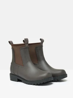 Oakfield Chocolate Brown Short Neoprene-Lined Wellies<Joules Online