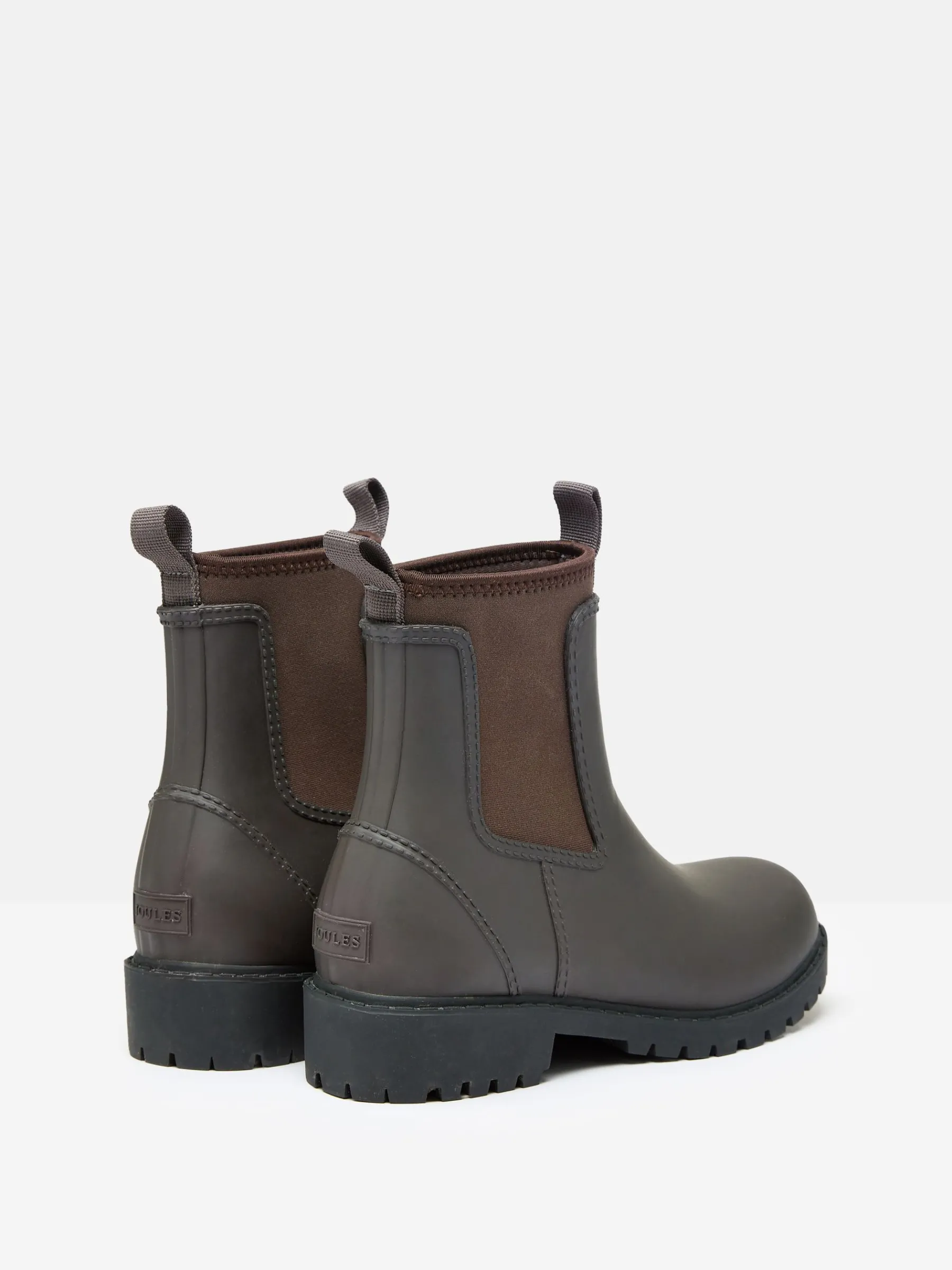 Oakfield Chocolate Brown Short Neoprene-Lined Wellies<Joules Online