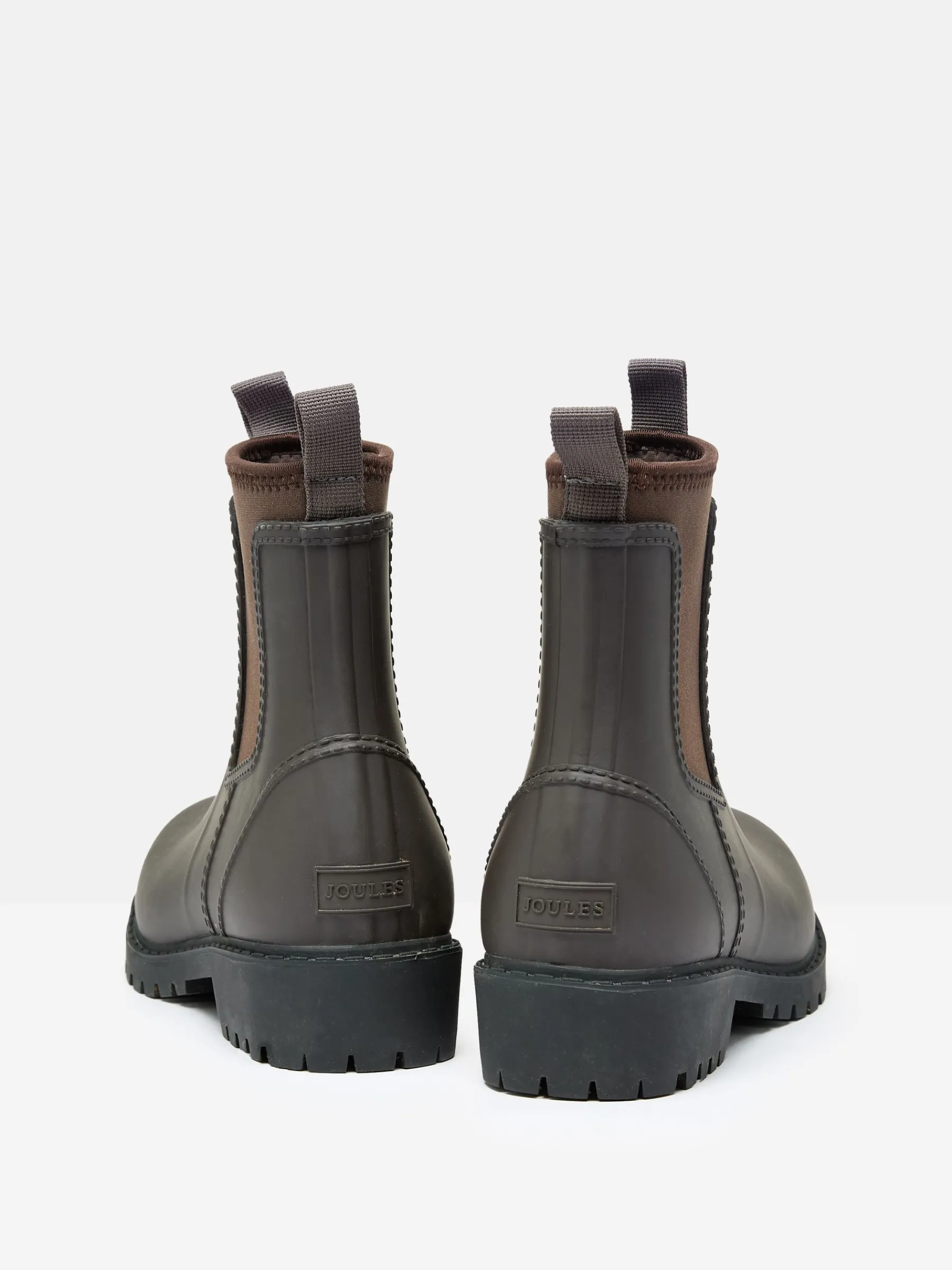 Oakfield Chocolate Brown Short Neoprene-Lined Wellies<Joules Online