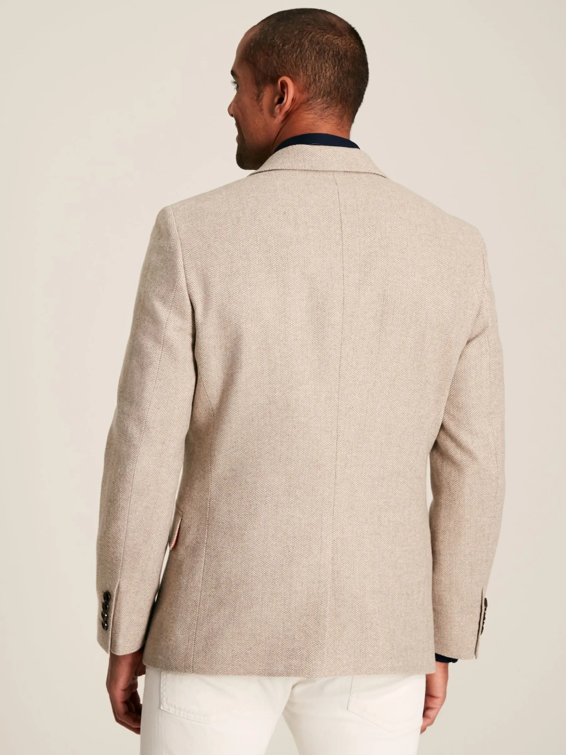 Herringbone Texture Slim Fit Blazer<Joules