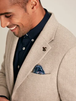 Herringbone Texture Slim Fit Blazer<Joules