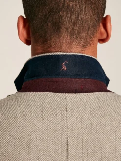 Herringbone Texture Slim Fit Blazer<Joules