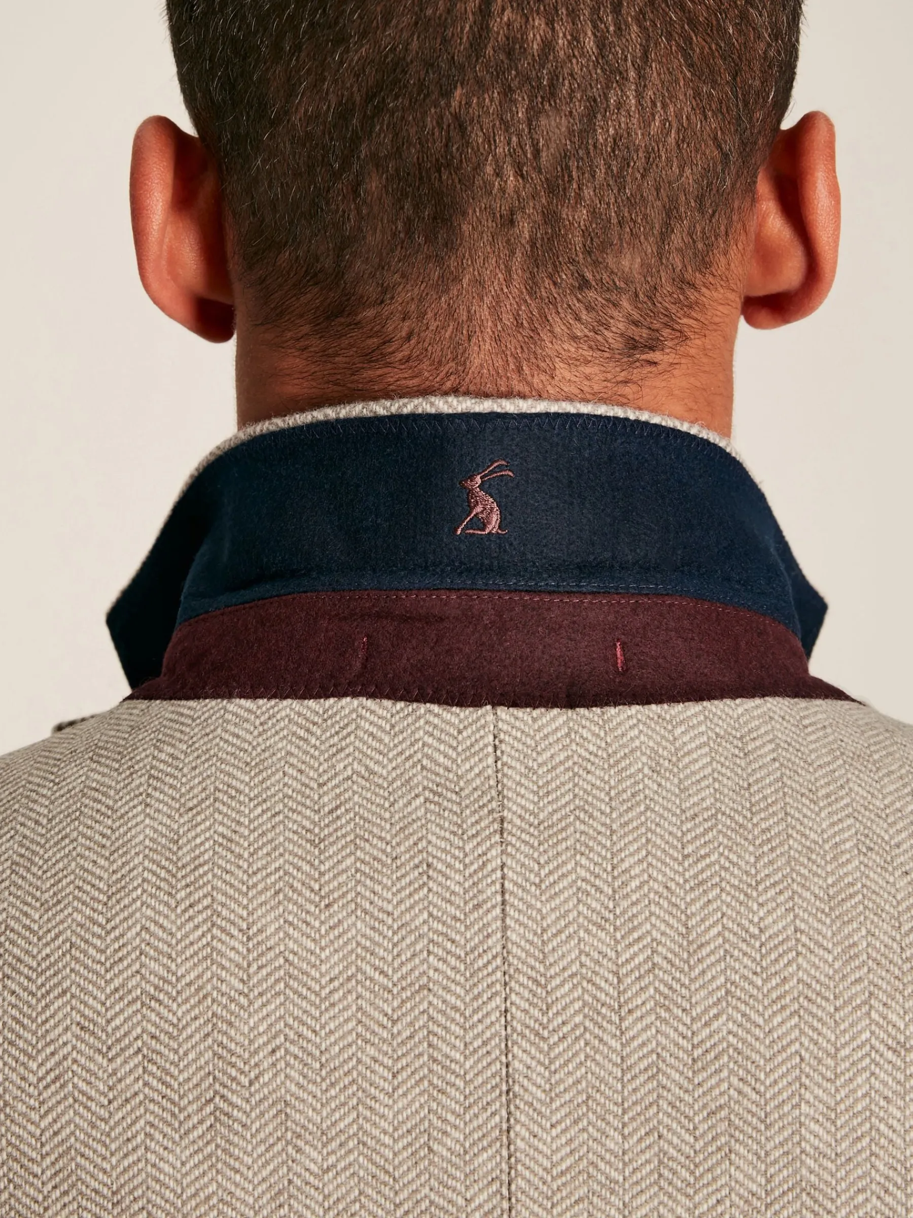Herringbone Texture Slim Fit Blazer<Joules