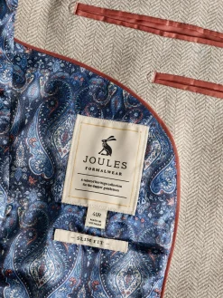 Herringbone Texture Slim Fit Blazer<Joules