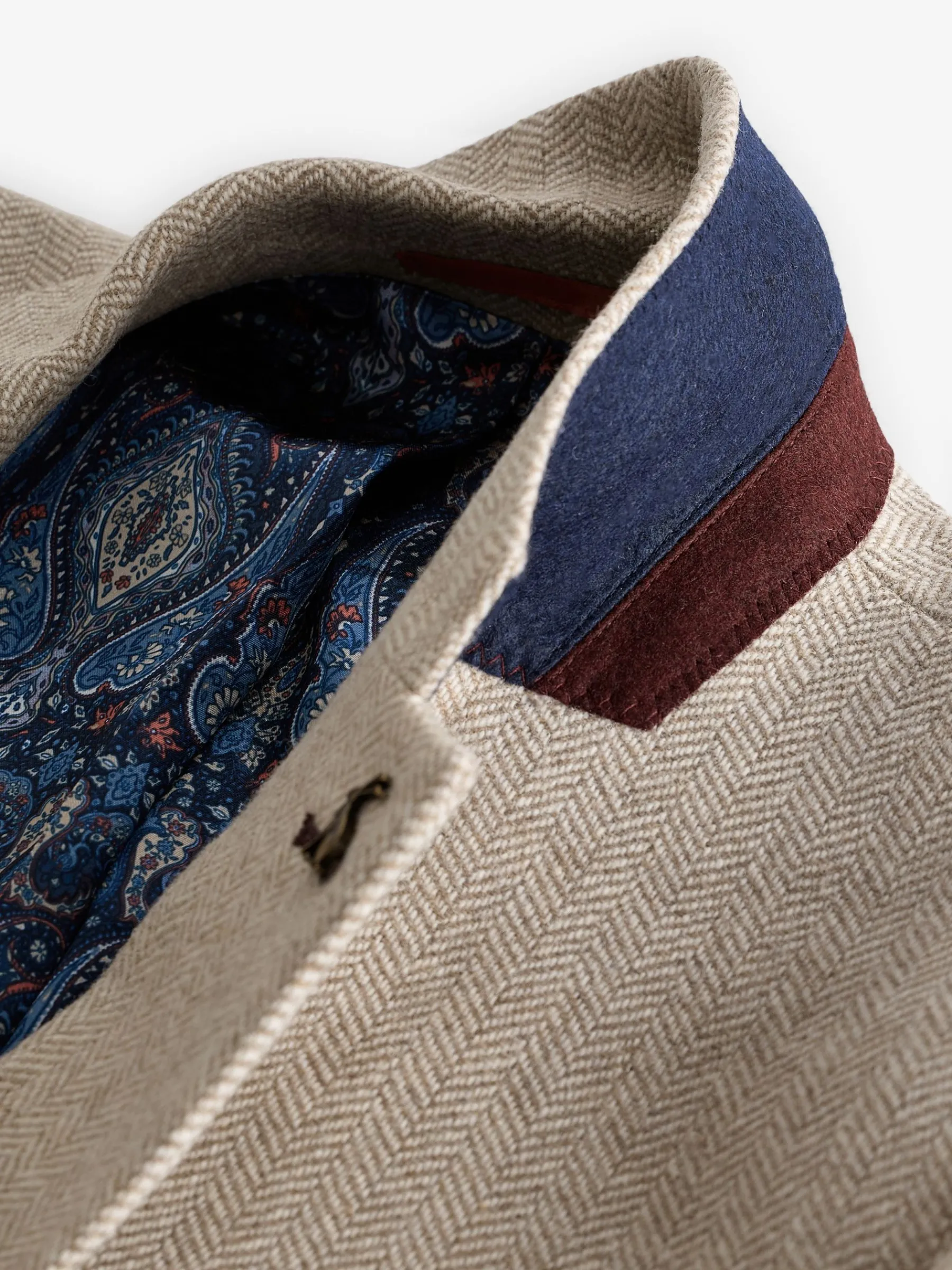 Herringbone Texture Slim Fit Blazer<Joules