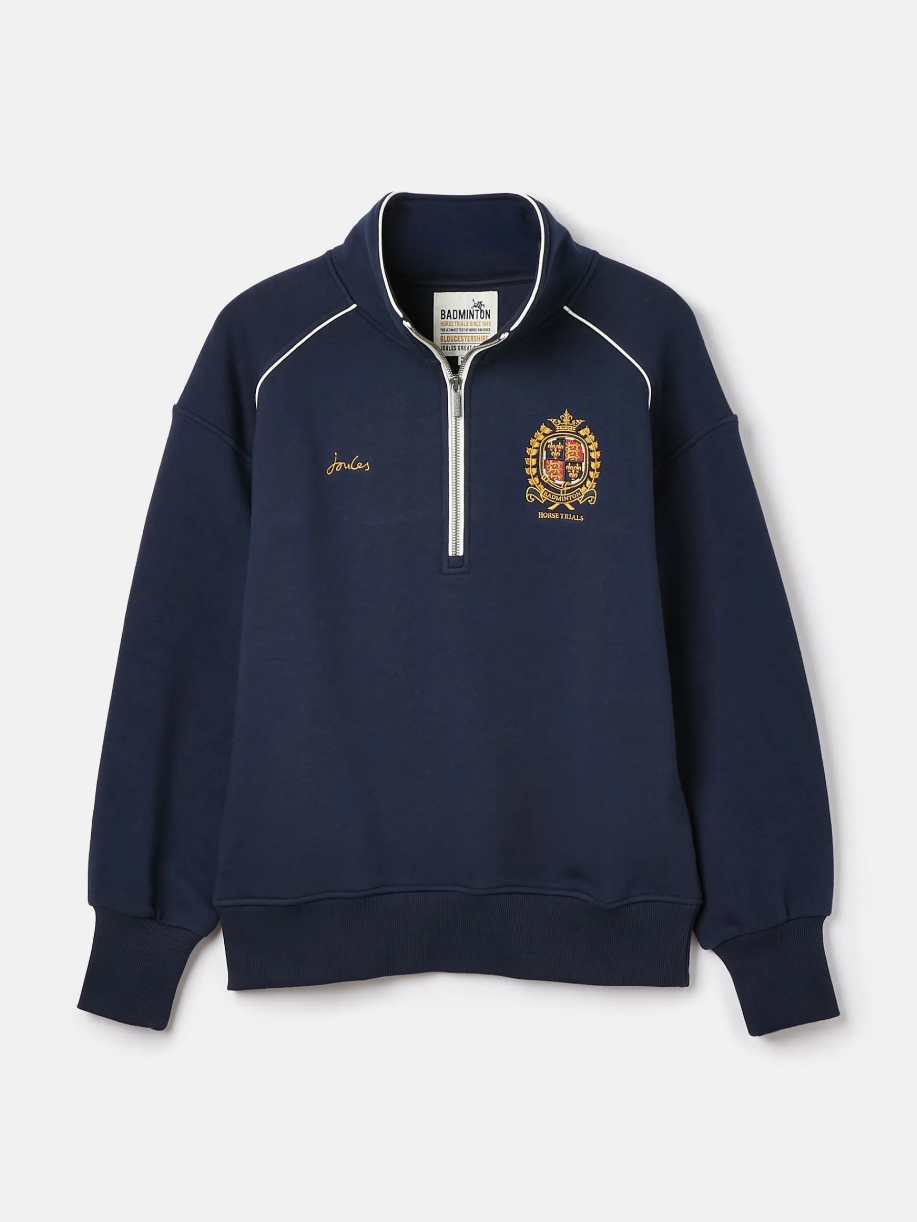 Official Badminton Navy Blue Unisex Quarter Zip Sweatshirt<Joules Sale