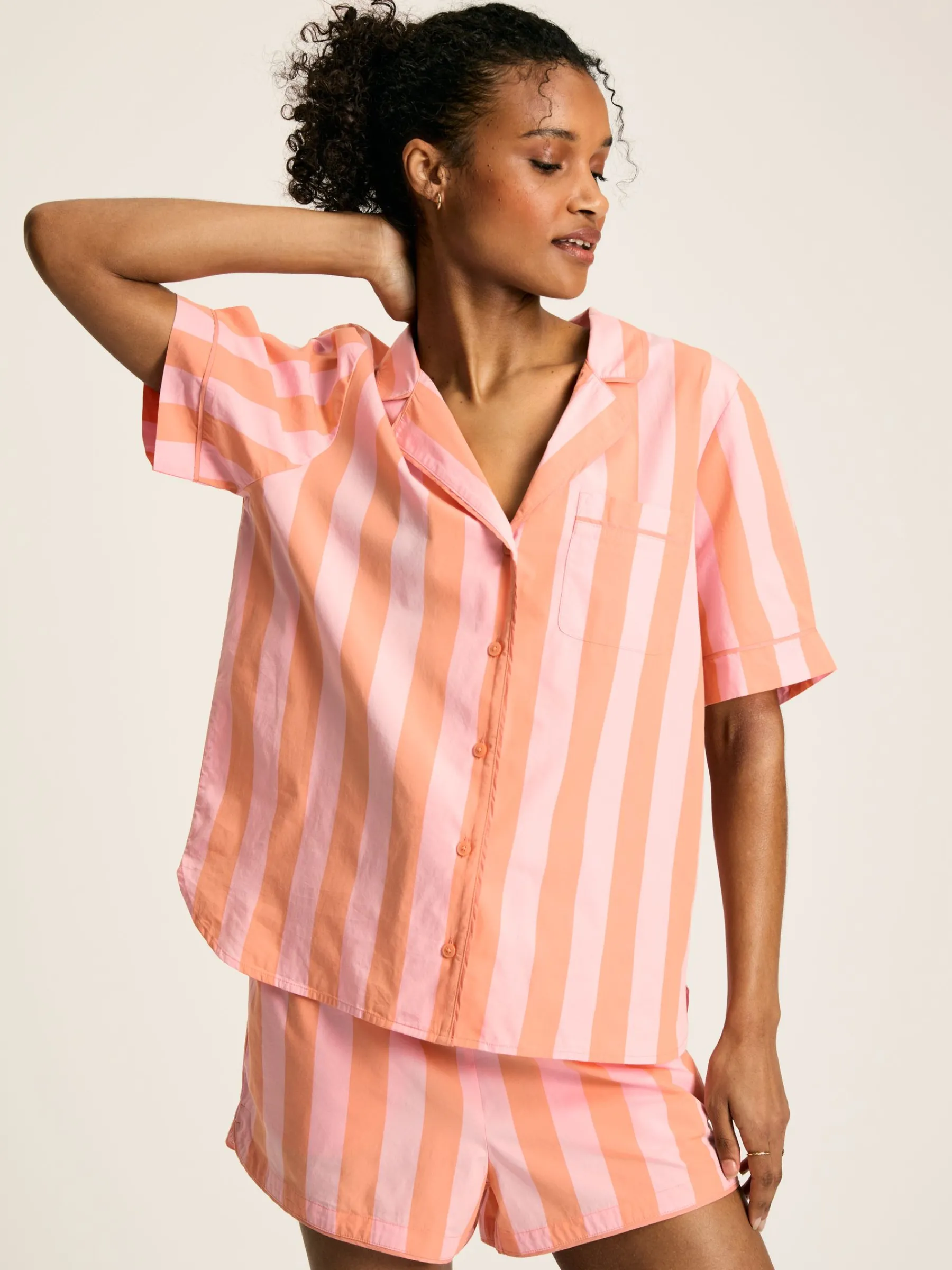 Olivia Pink Striped Pyjama Set<Joules Best