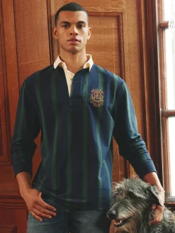 Onside Vertical Stripe Rugby Shirt<Joules