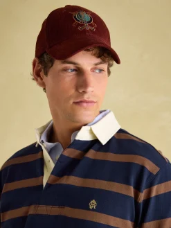 Onside Navy & Brown Striped Rugby Shirt<Joules Sale