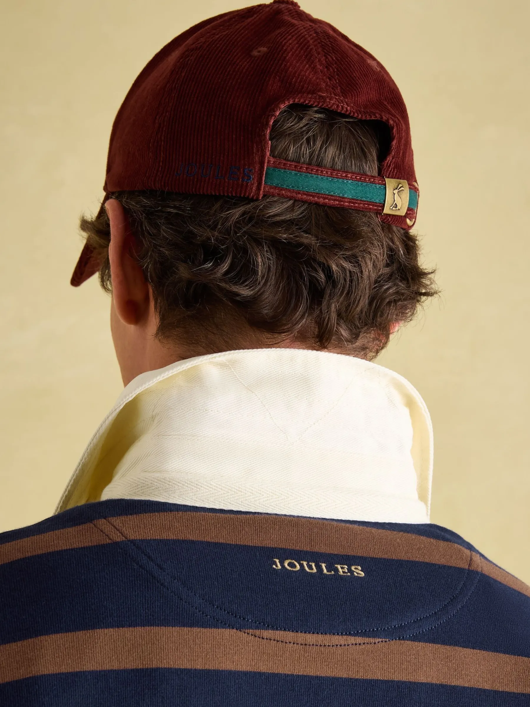 Onside Navy & Brown Striped Rugby Shirt<Joules Sale