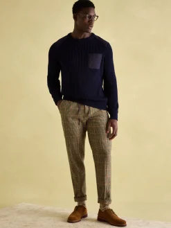 Oundle Herringbone Slim Fit Trousers<Joules Online