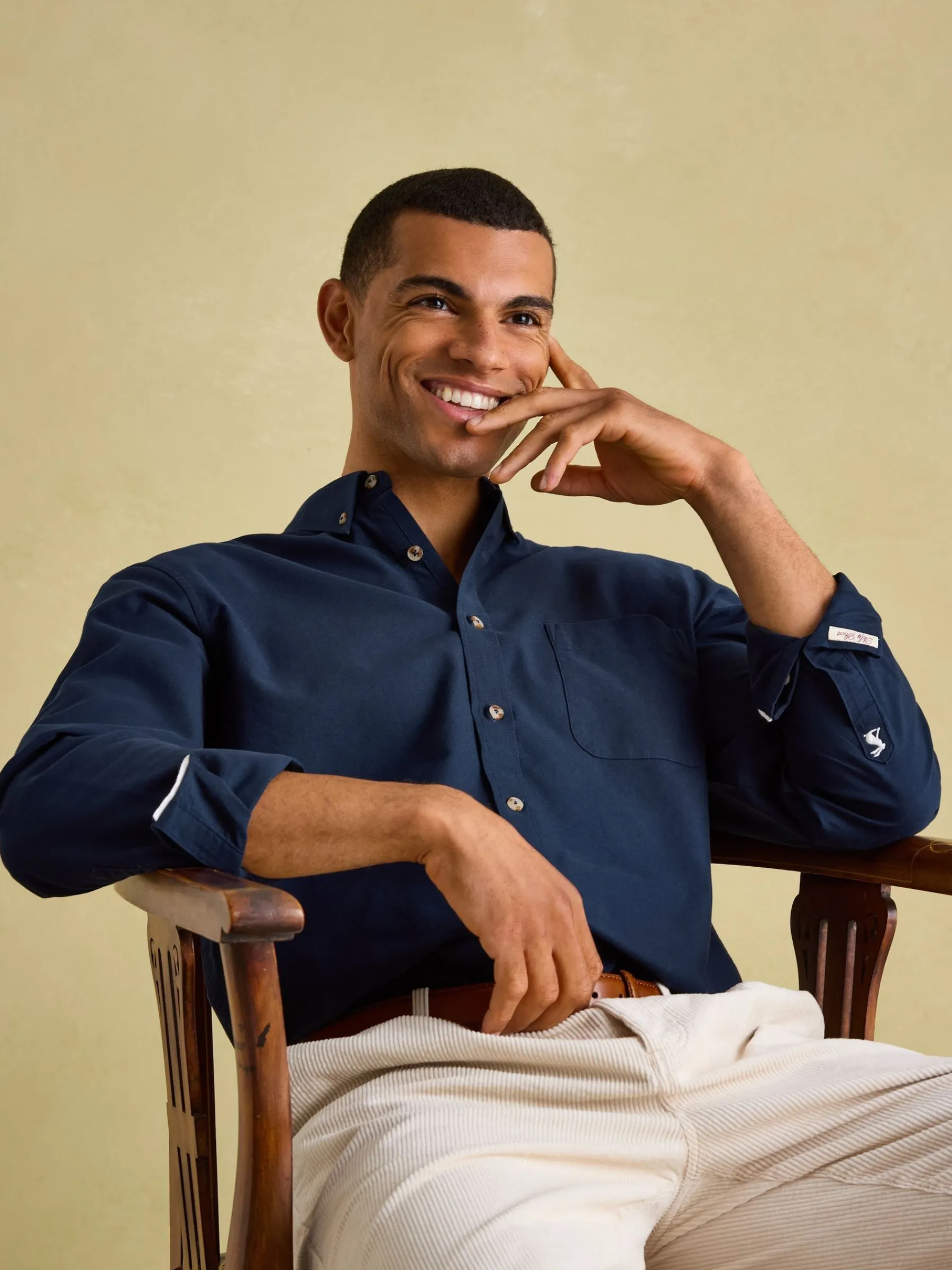 Oxford Long Sleeve Classic Fit Shirt<Joules