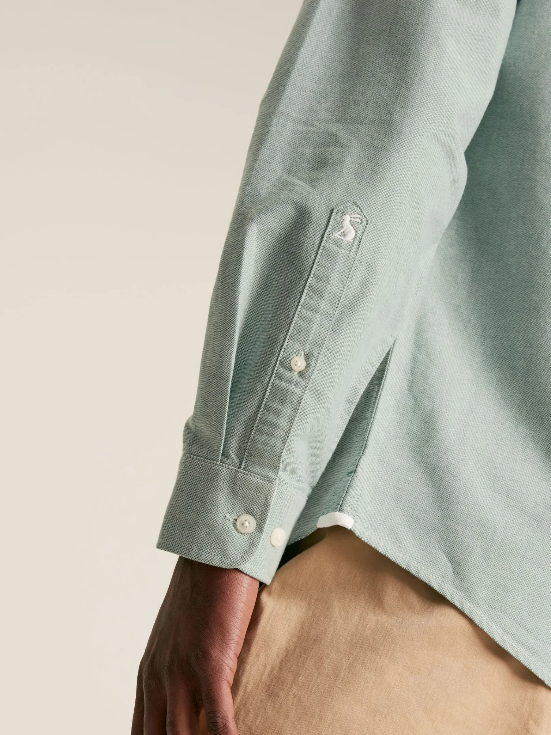 Oxford Sage Green Long Sleeve Classic Fit Shirt<Joules Best