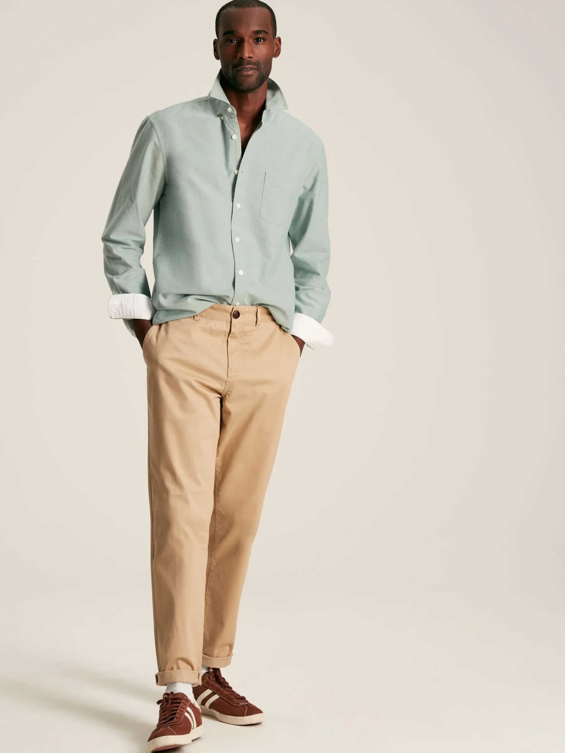 Oxford Sage Green Long Sleeve Classic Fit Shirt<Joules Best