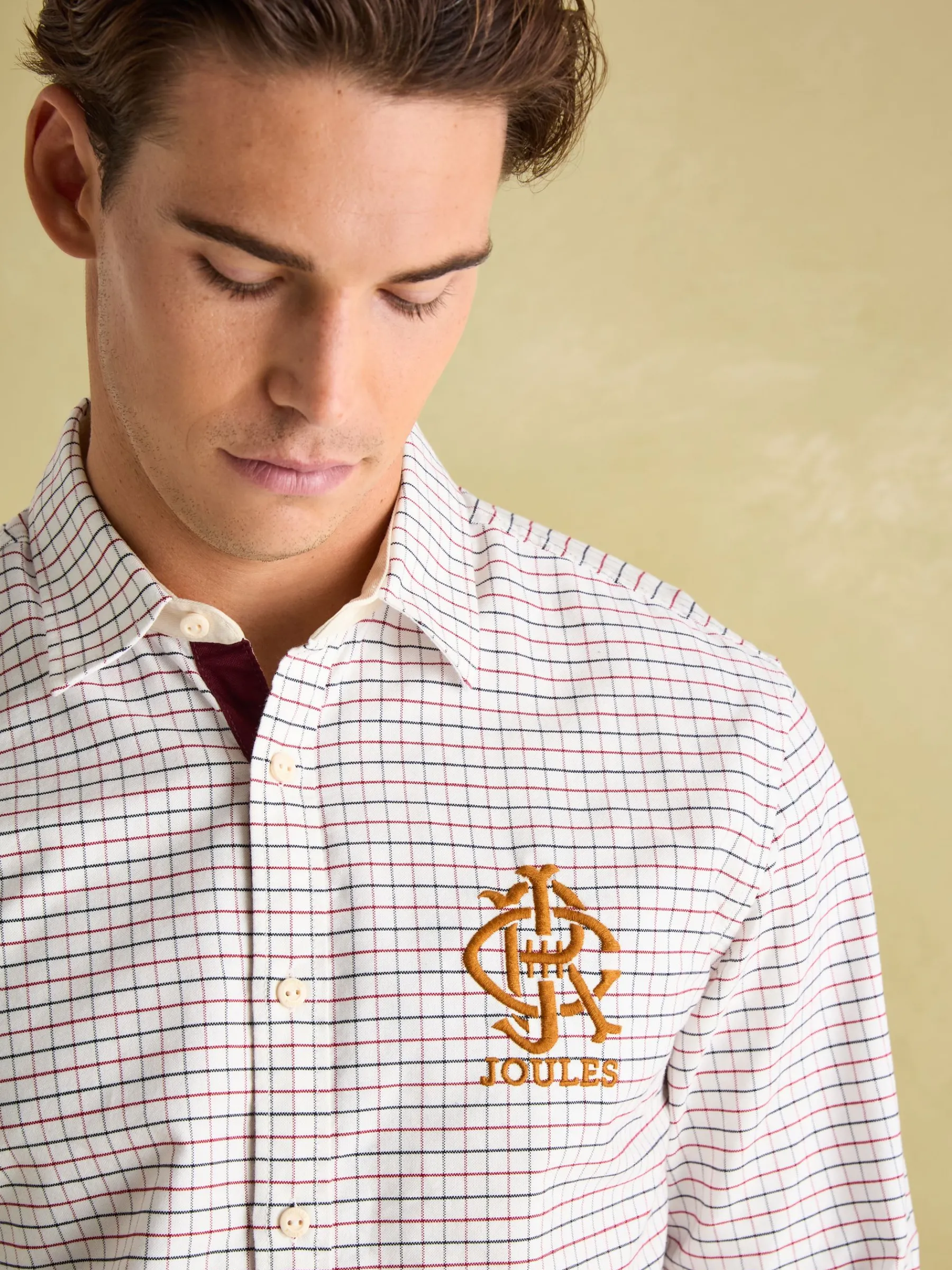 Oxford Embroidered Check Shirt<Joules Hot