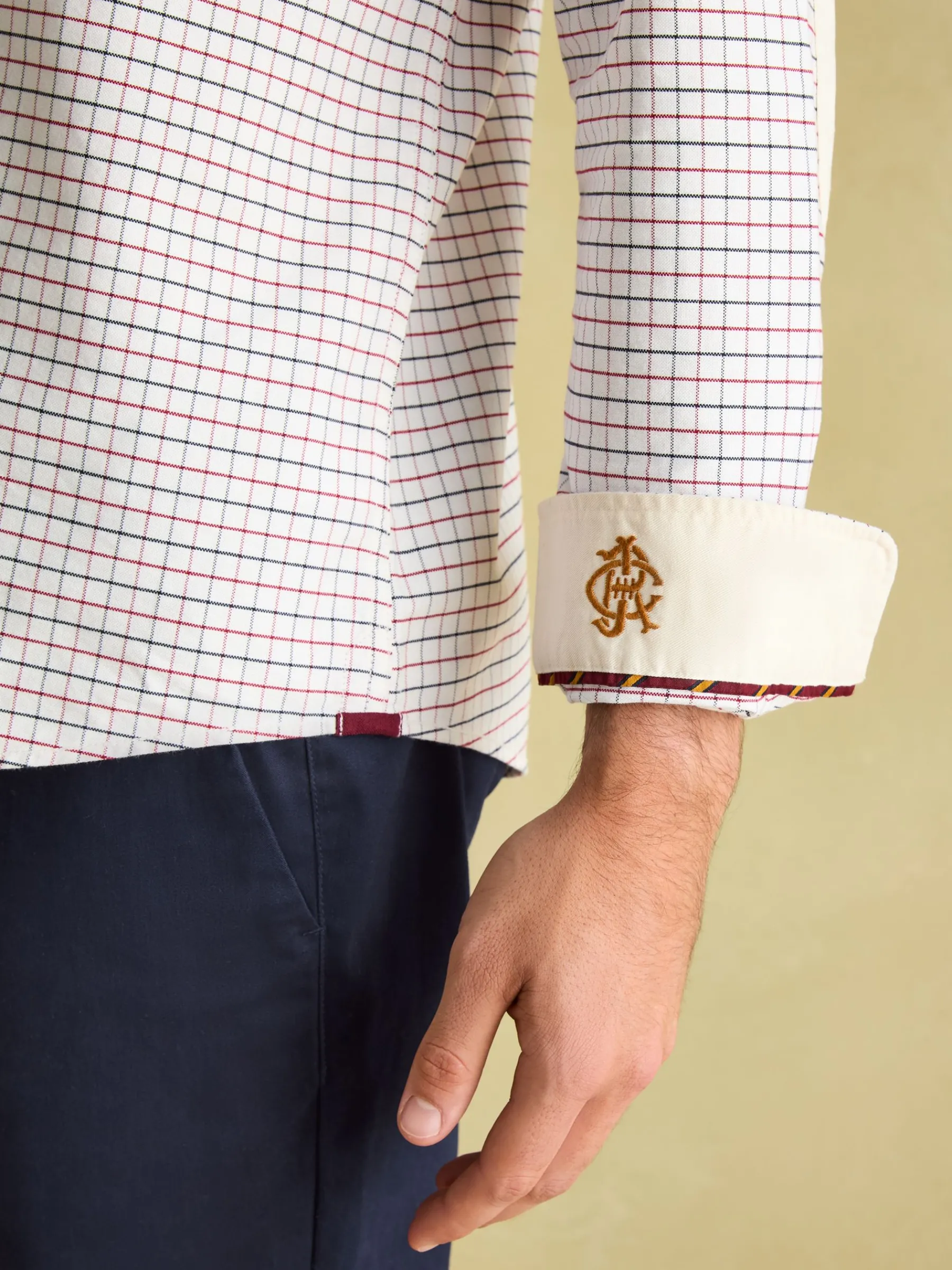 Oxford Embroidered Check Shirt<Joules Hot