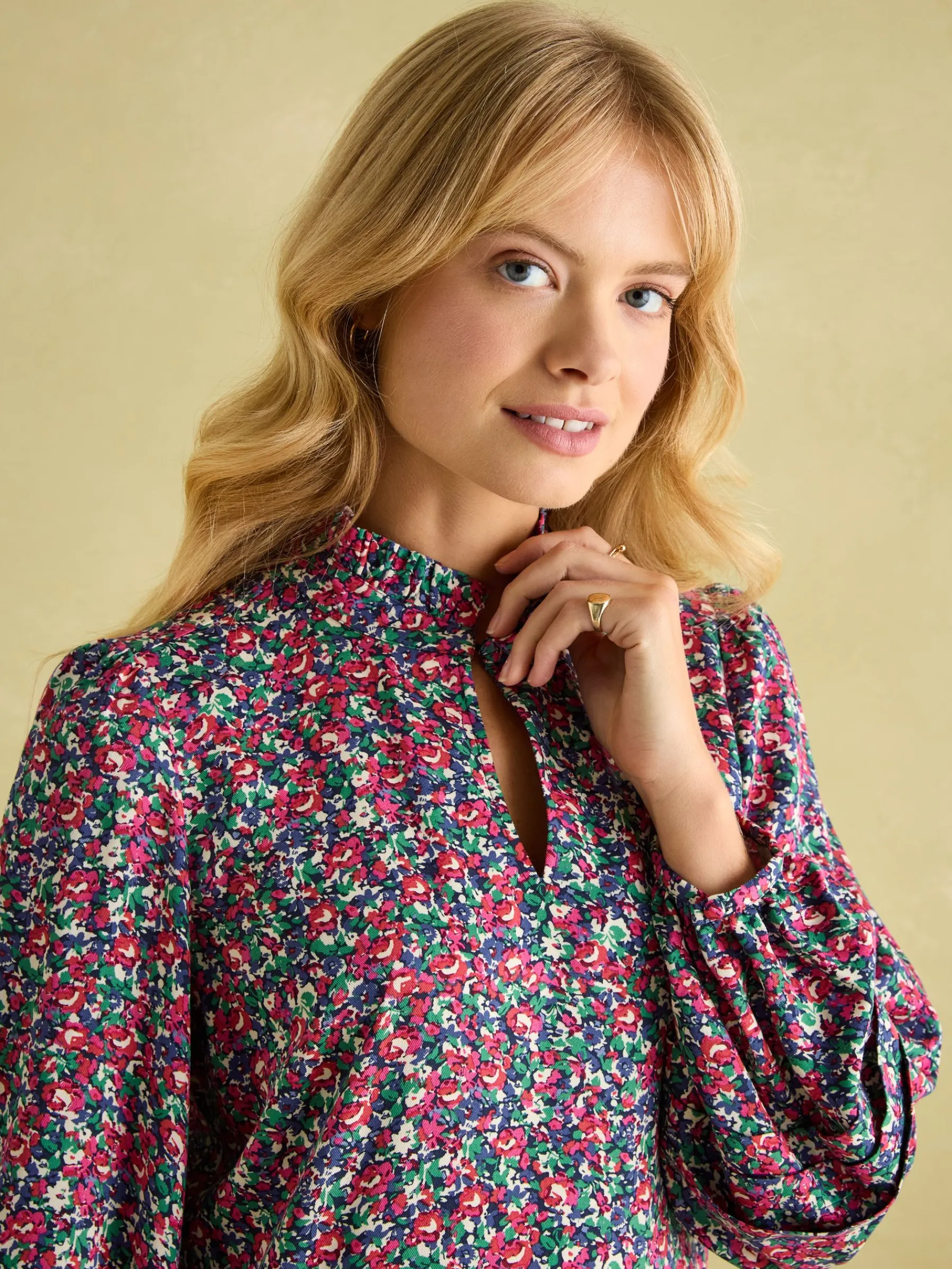 Petunia Frill Neck Dress<Joules Clearance