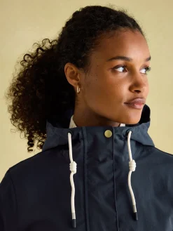 Portwell Navy Blue Waterproof Raincoat With Hood<Joules Online