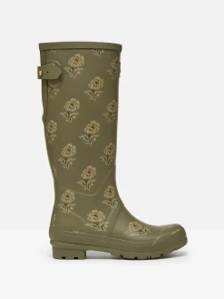 Printed Green Floral Adjustable Tall Wellies<Joules Online