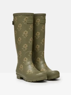 Printed Green Floral Adjustable Tall Wellies<Joules Online