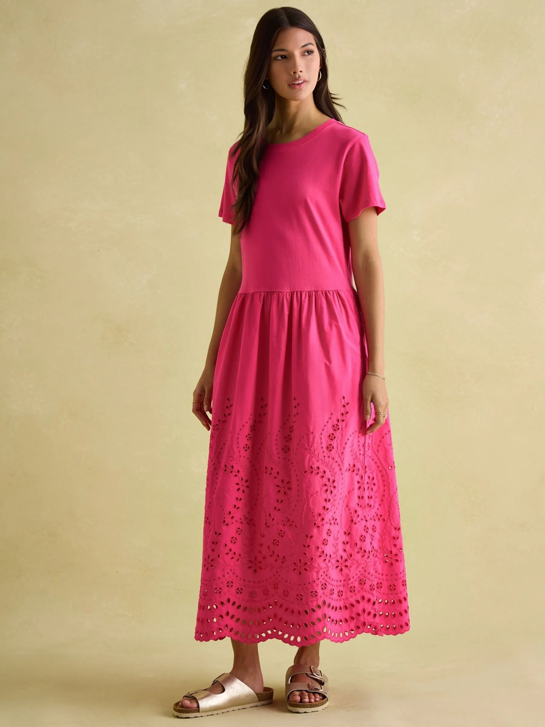 Reid Broderie 100% Cotton Dress<Joules Best