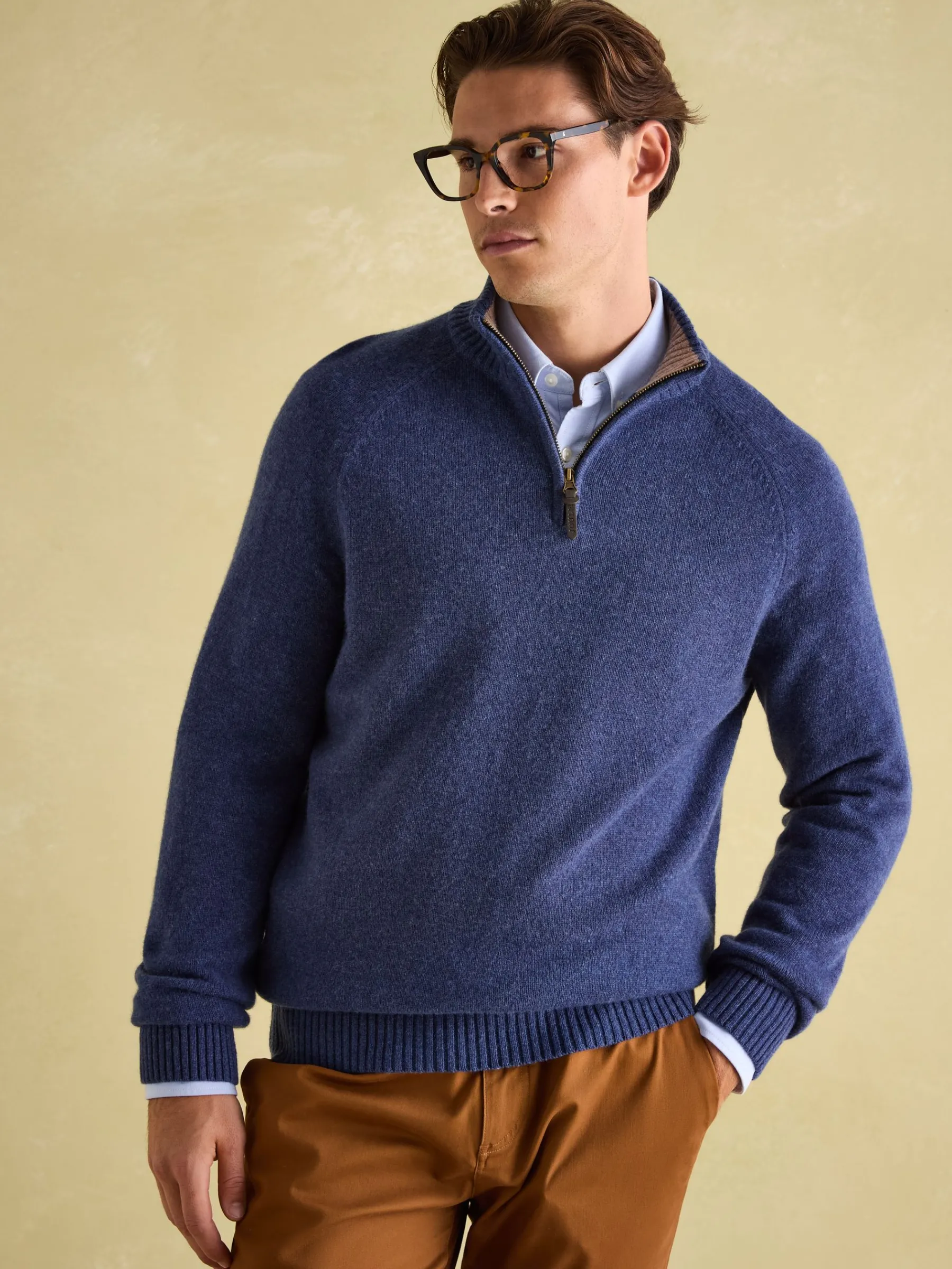 Richmond Lambswool Quarter Zip Knitted Jumper<Joules Sale