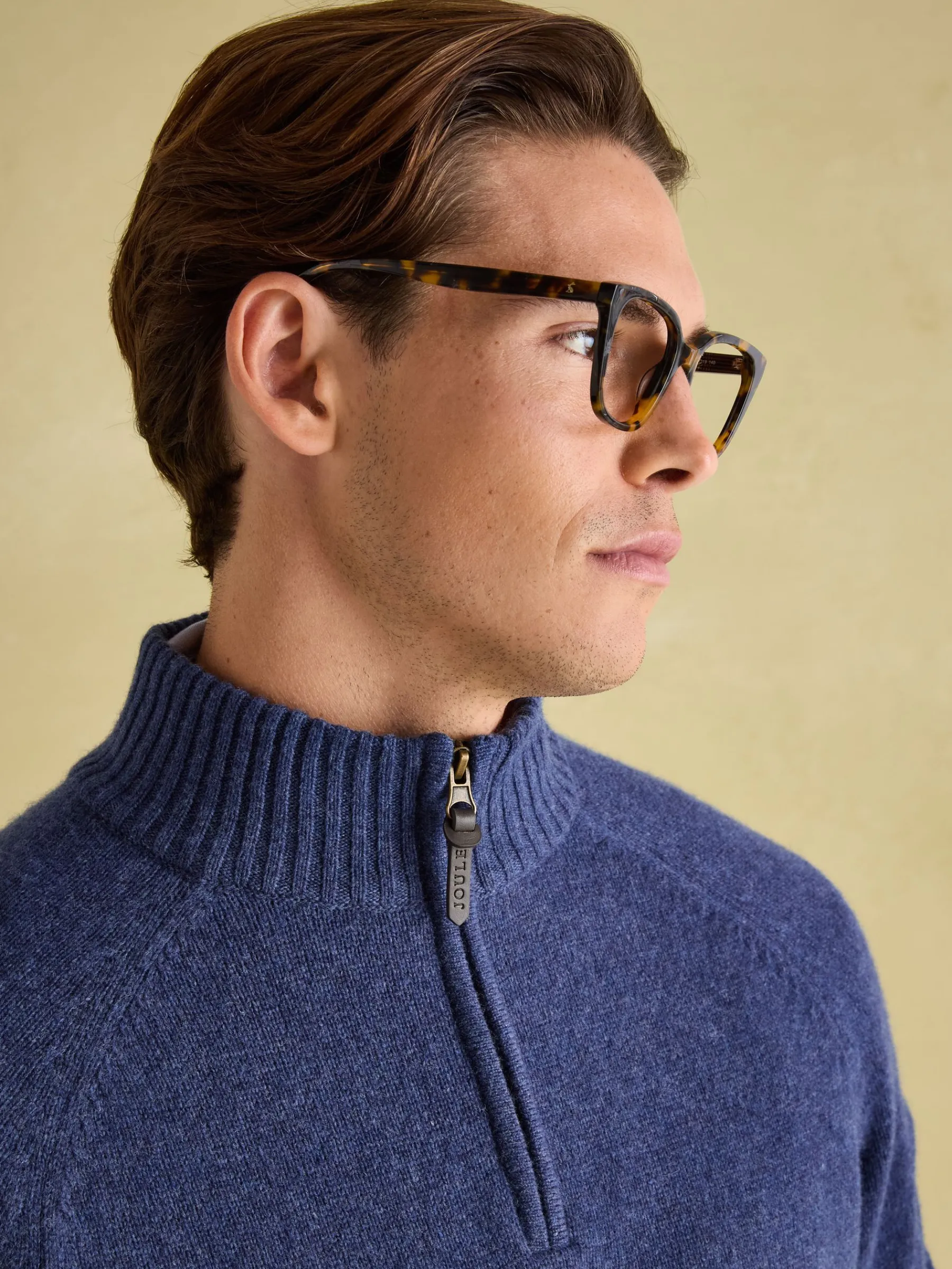 Richmond Lambswool Quarter Zip Knitted Jumper<Joules Sale