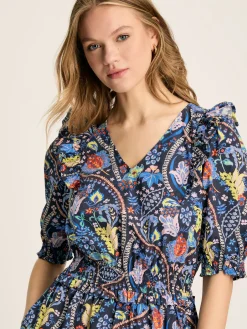Rosalie V-Neck Frill Dress<Joules Clearance