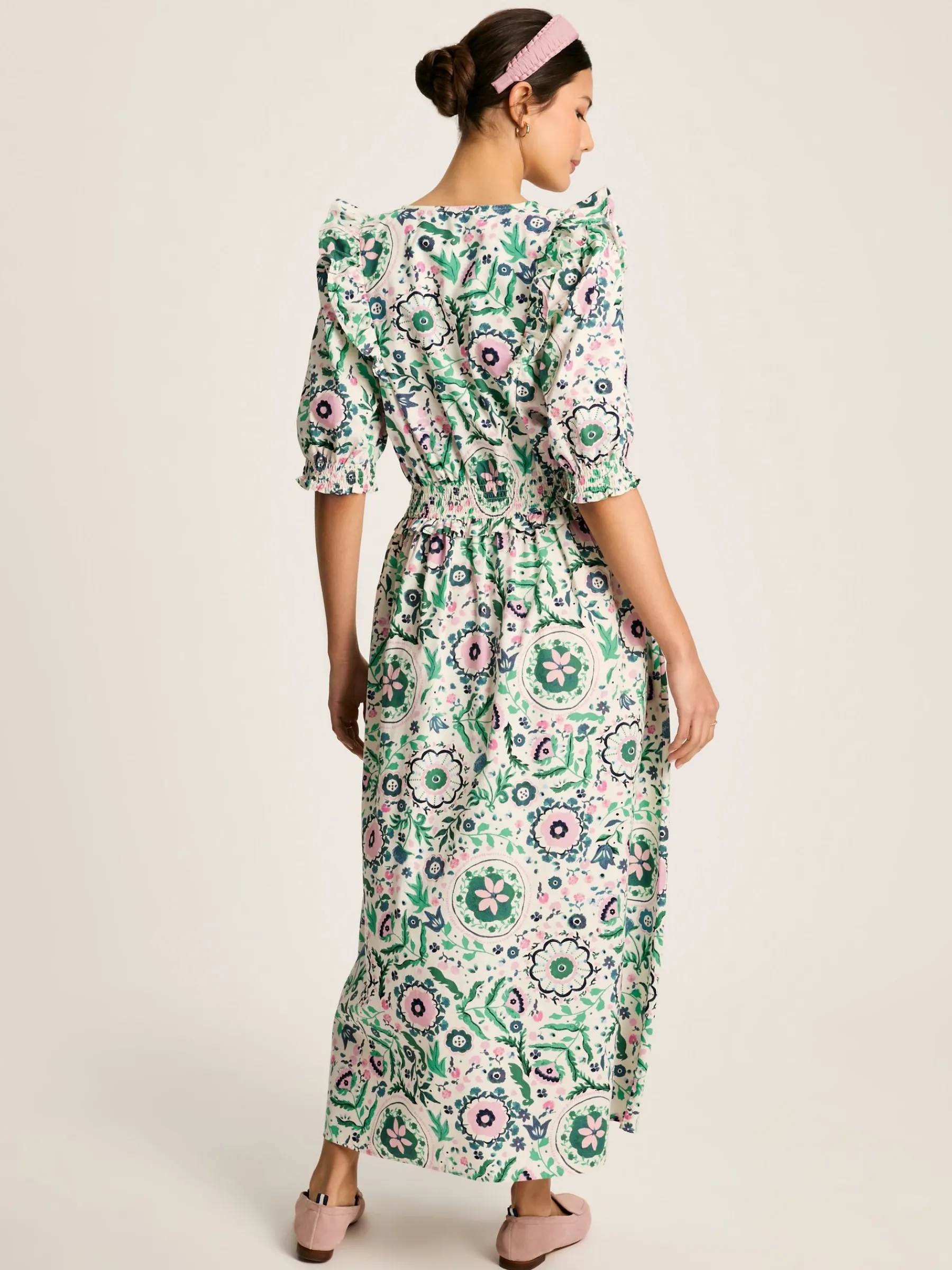 Rosalie V-Neck Frill Dress<Joules Clearance