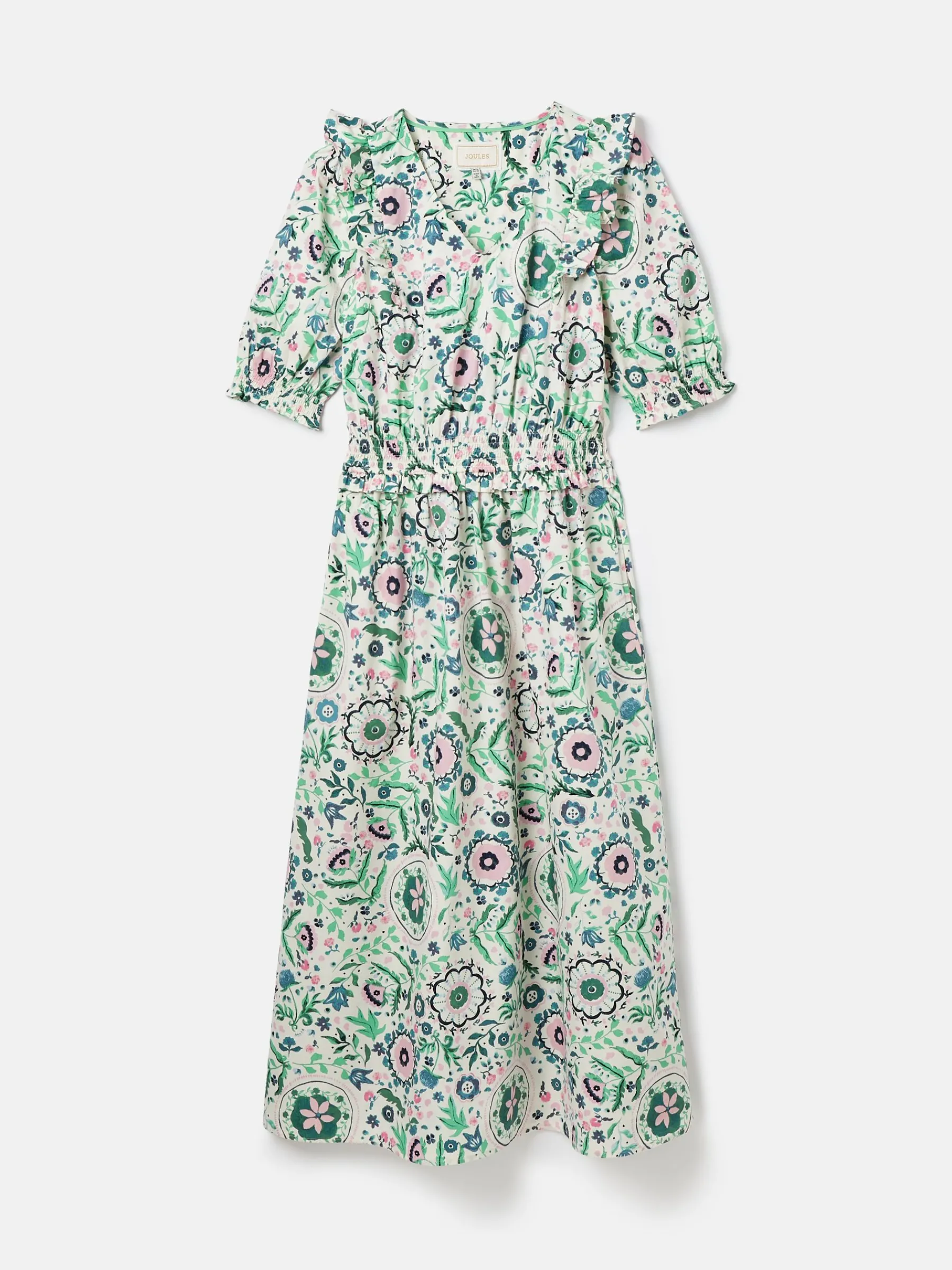 Rosalie V-Neck Frill Dress<Joules Clearance