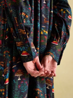 Rosette Printed Dress with Pie Crust Neck<Joules Online