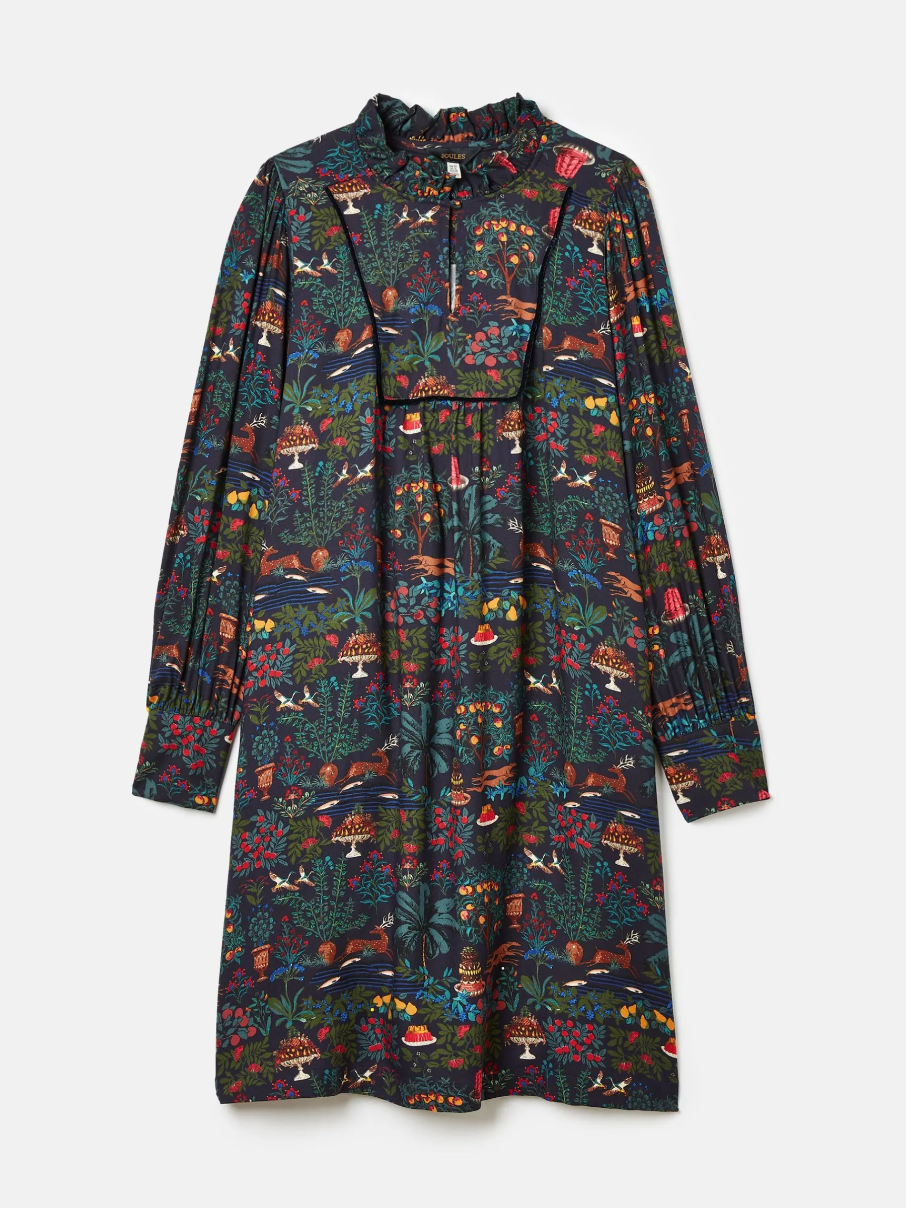 Rosette Printed Dress with Pie Crust Neck<Joules Online