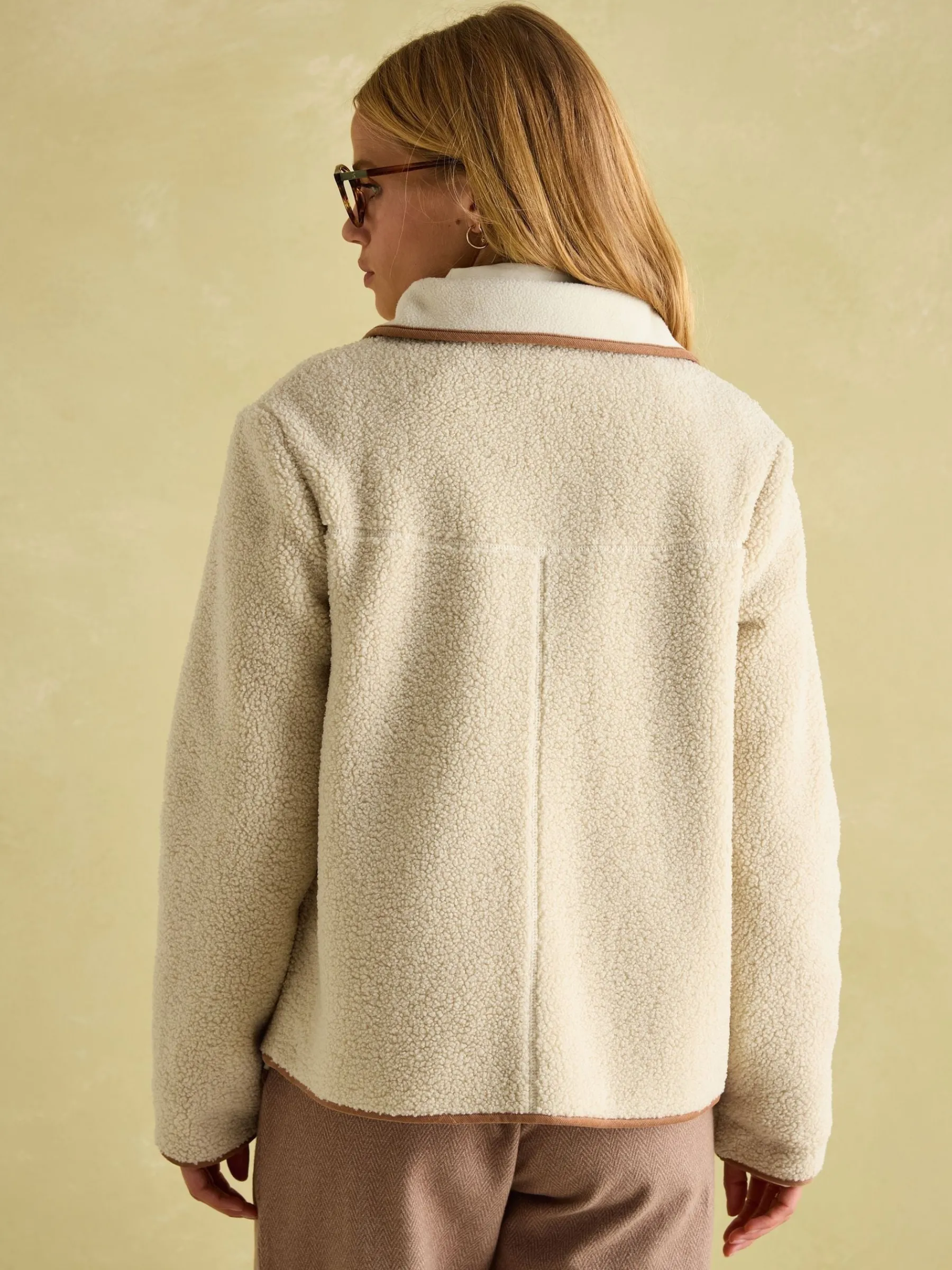 Sadie Button Down Fleece Jacket<Joules Clearance